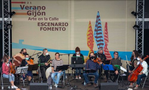 Arte en la Calle Gijón 2021 La Orquesta Céltica Asturiana: Arte en la Calle Gijón 2021